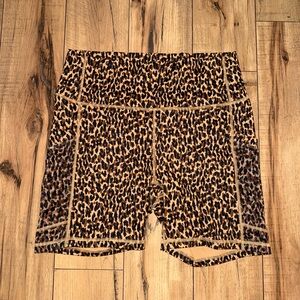 Cheetah print biker shorts